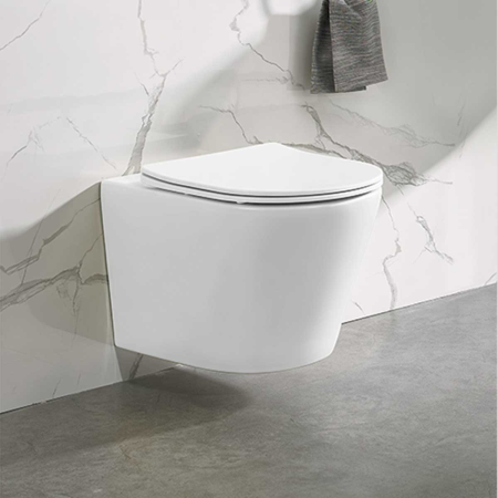 Унитаз подвесной безободковый Vincea Piatti VT1-11MW белый матовый, с сиденьем микролифт